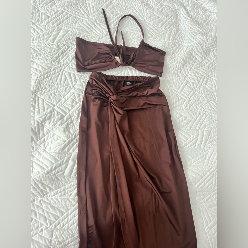 Brown skirt and top